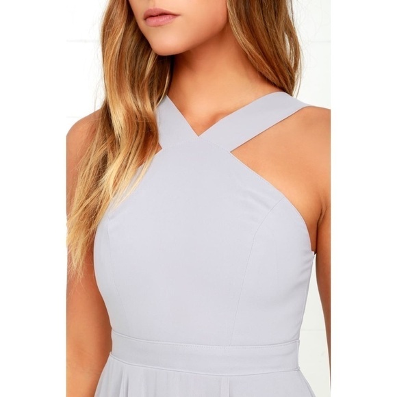 Lulu's Dress Forevermore Skater in Gray Sz XS - Picture 3 of 10